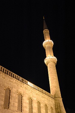 Minarett der Sultan Ahmet Moschee.